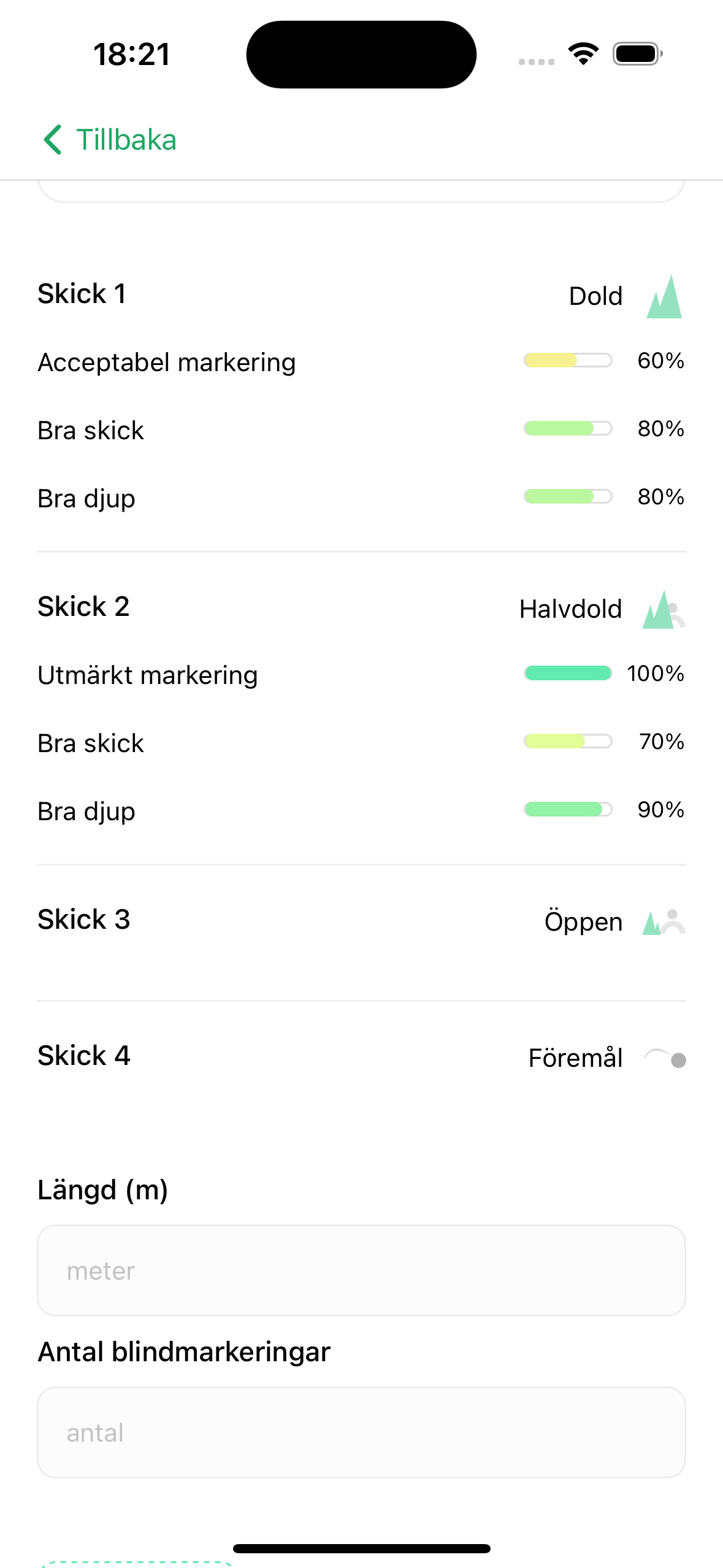 Skärmbild från appen